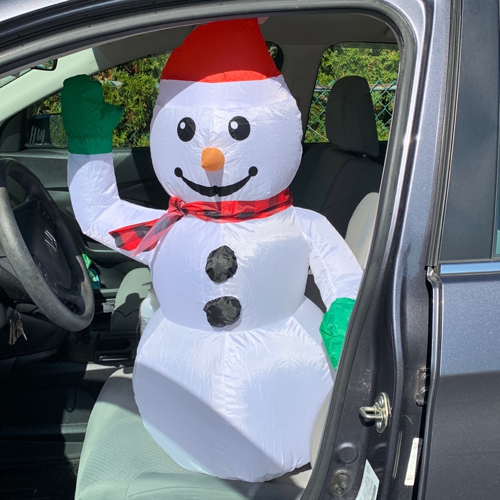 Snowman Inflatable Holiday Car Buddy With Box 3 Foot Tall Gemmy Industries Co